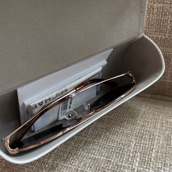 NWT Michael Kors Aviator Sunglasses Rose Gold & tortoise - Picture 8 of 12